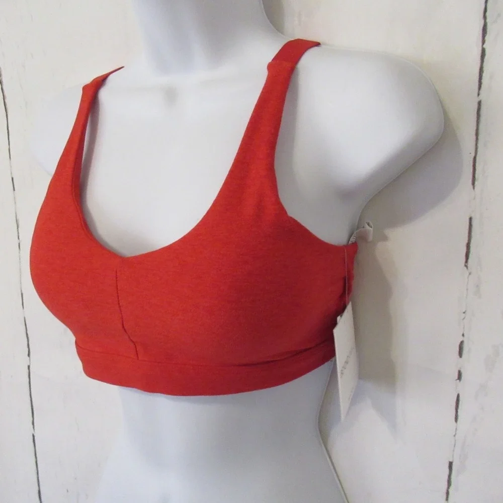 New Beyond Yoga Sports Bra S Small Red Space Dye Embody Medium Support SD8310